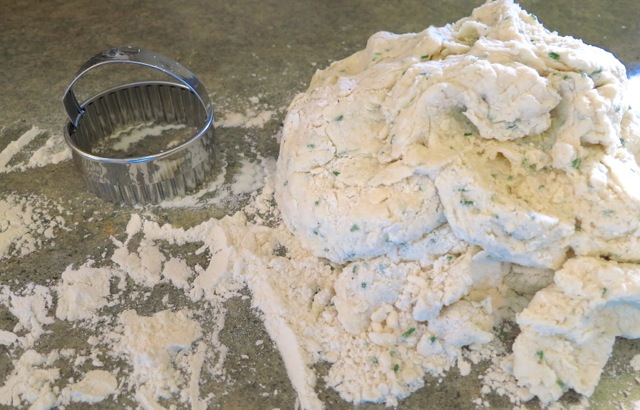 Chive Biscuit Dough