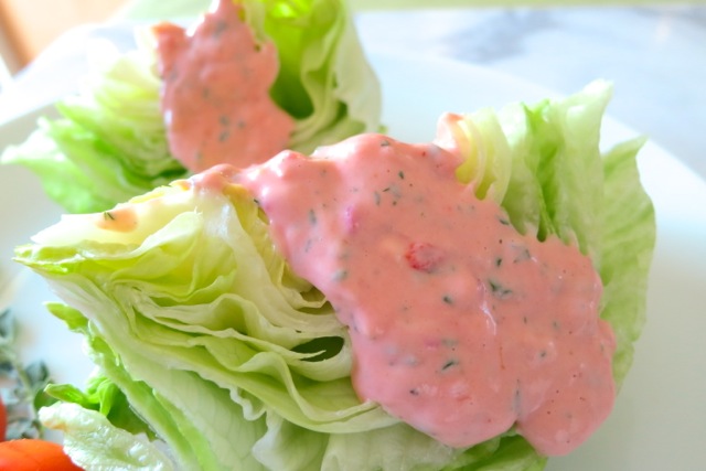 Iceberg Lettuce Wedges with Thousand Island Dressing - My Lilikoi ...