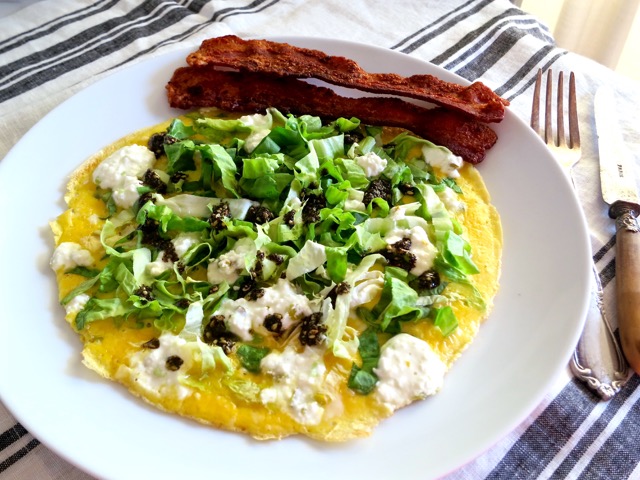 Open -Face Omelets with Spicy Feta and Escarole - My Lilikoi KitchenMy ...
