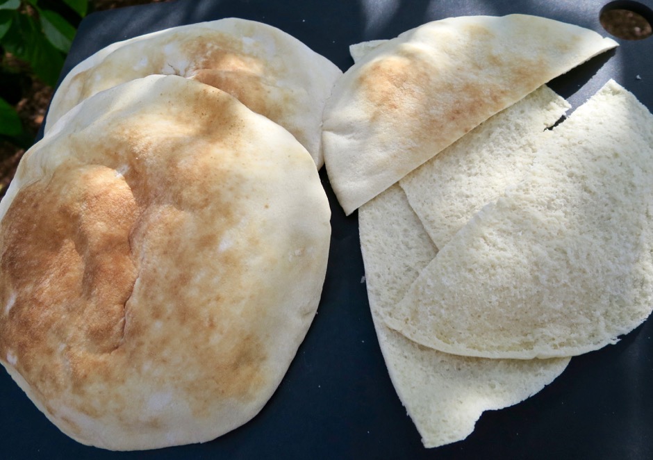 Pita Bread Halved and Split