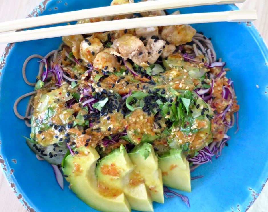 Miso Turmeric Dressing with Soba Salad