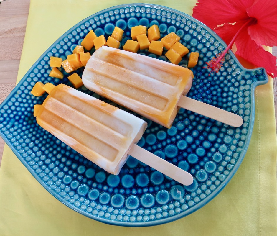 Mango Cream Popsicles