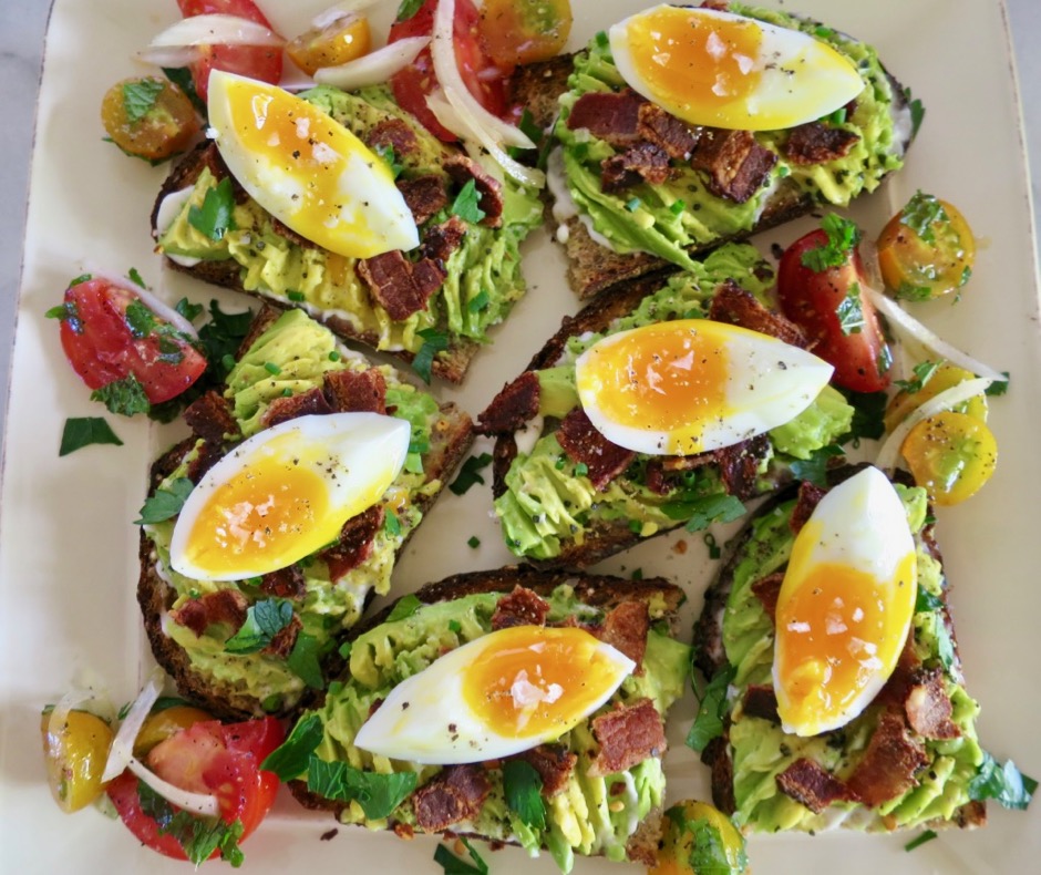 Avocado Toast with Bacon & Egg