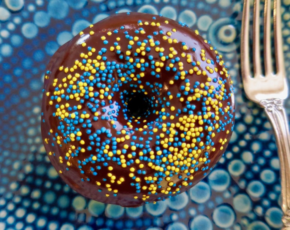 Baked Sour Cream Donut with Chocolate Frosting