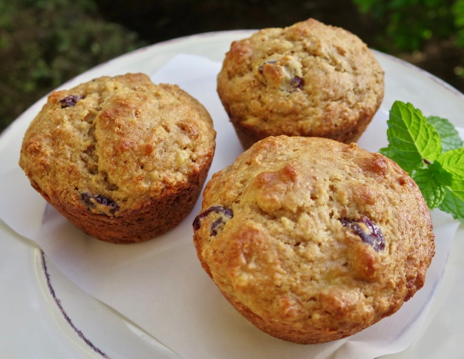 Whole Grain Muffins with Tart Cherries