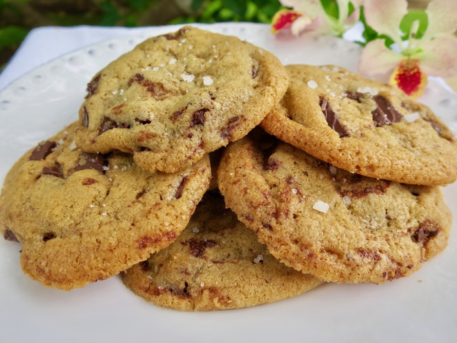 Salted Chocolate Chip Tahini Cookies