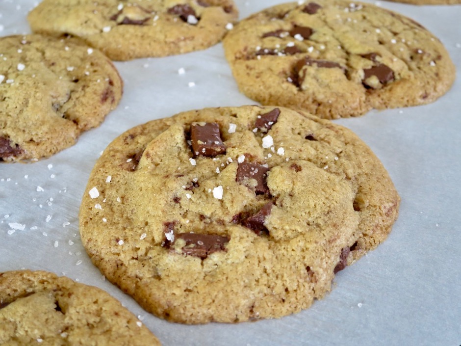Salted Chocolate Chip Tahini Cookies