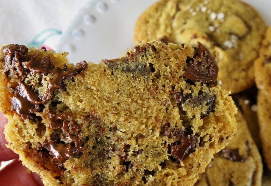 Salted Chocolate Chip Tahini Cookies