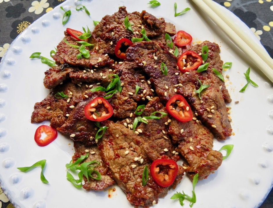 Korean-Style Pan-Fried Beef - My Lilikoi KitchenMy Lilikoi Kitchen