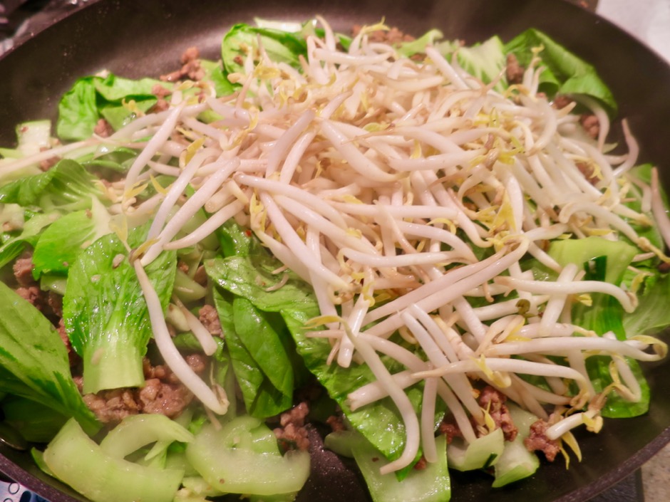 Ginger Pork Udon with Bok Choy