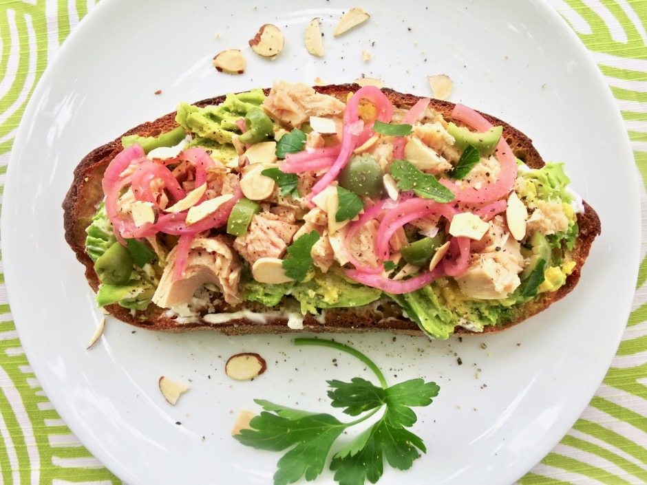 Tuna, Avocado & Pickled Onion Toast