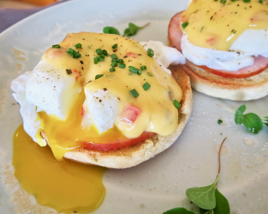 Pimento Cheese Eggs Benedict