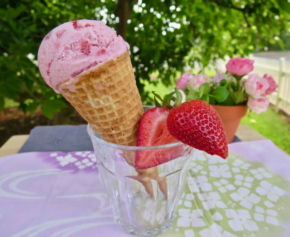 Strawberry Ice Cream Cone