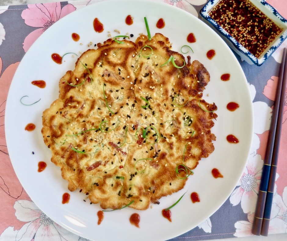 Kimchi Pancake with Bacon Spam