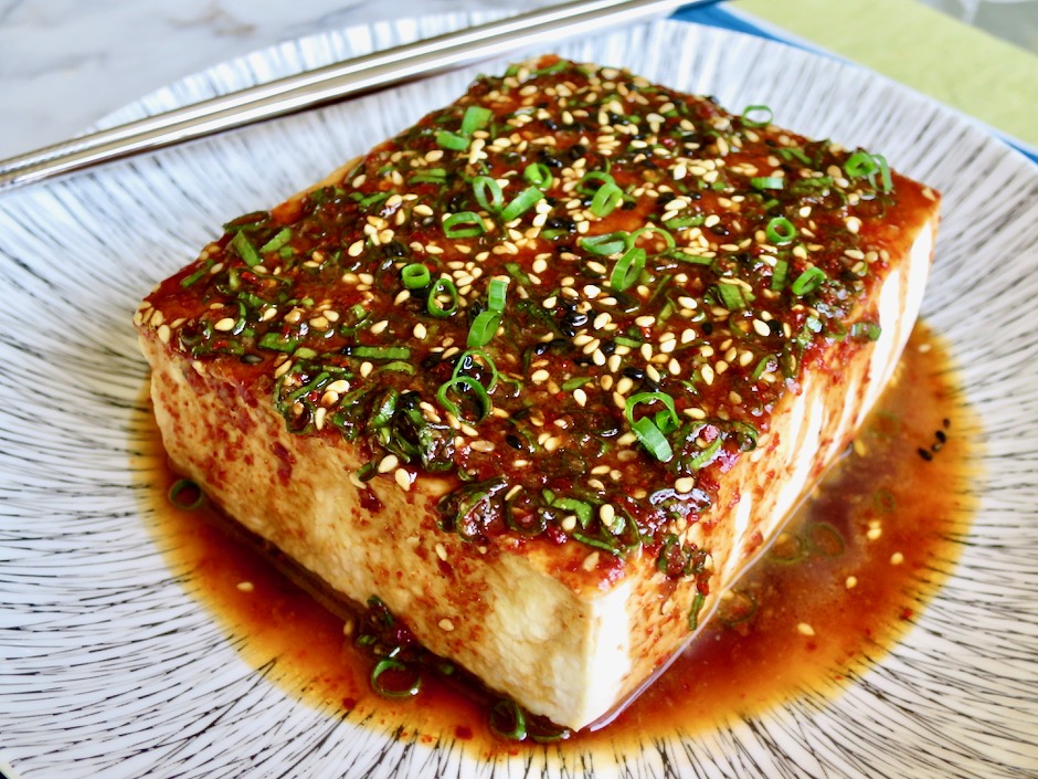 Warm Tofu with Spicy Sauce - My Lilikoi KitchenMy Lilikoi Kitchen