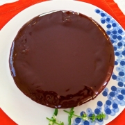 Darkest Chocolate Cake with Red Wine Glaze