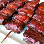 Smoked Bacon Wrapped Chicken Skewers