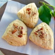 Maple Scones with Candied Pecans