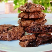 Fudgy Flourless Chocolate Pecan Cookies