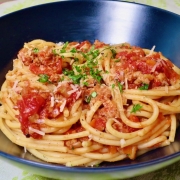 Spaghetti with Fresh Soppressata