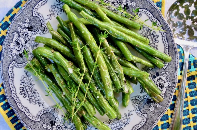 Roasted Green Beans with Caper Butter