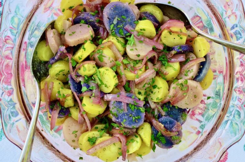 Tri-color Fingerling Potato Salad with Red Onions