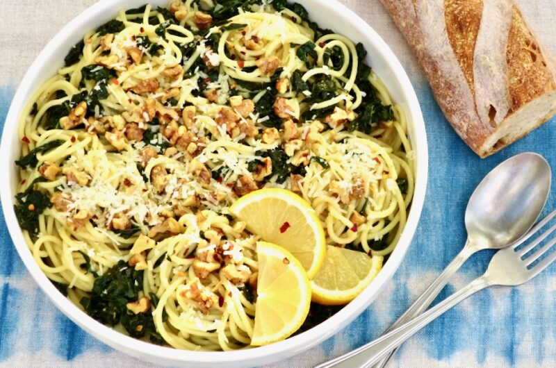 Kale and Walnut Pasta